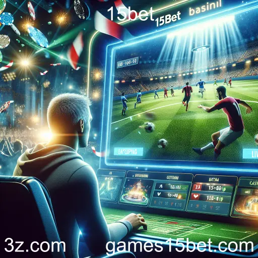 Imagem promocional da 15bet mostrando a plataforma e suas vantagens